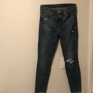 Womens size 30 jeans, high rise skinny ankle